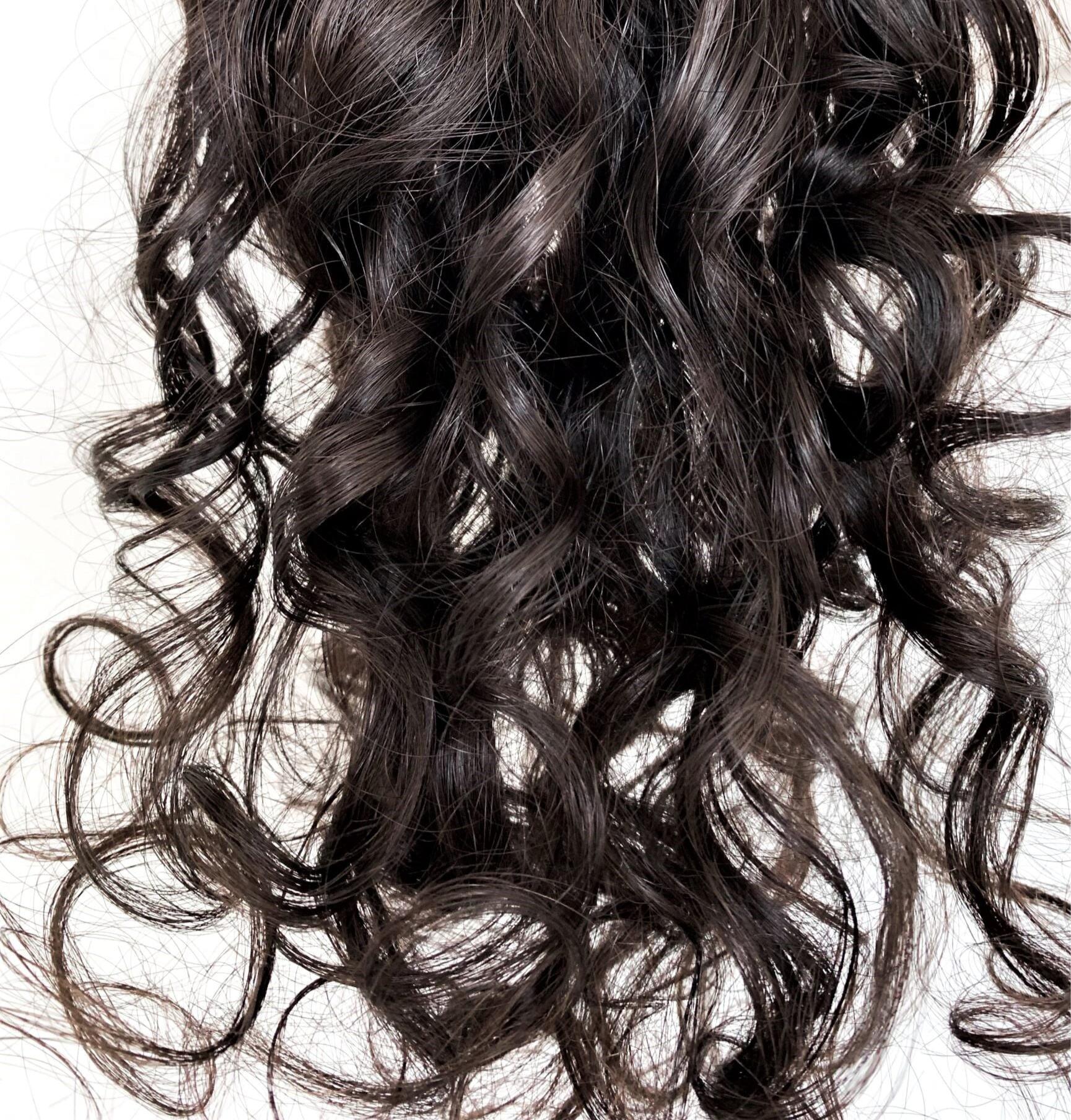 Dark Brown Curly Human Hair Weft Bundle Extension