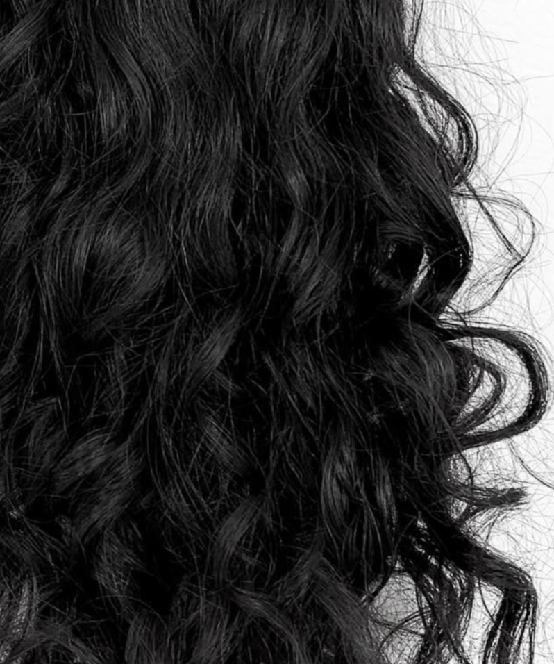 Natural Black Curly Human Hair Weft Bundle Extension