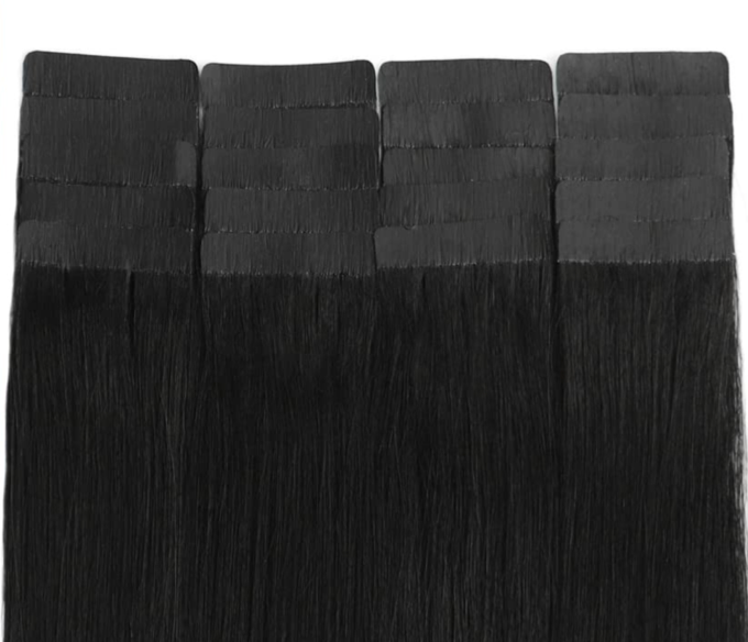 Natural Black Remy Tape-In Human Hair Extensions