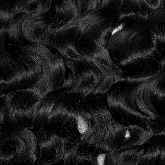 Black Curly Human Hair Weft Bundle Extension