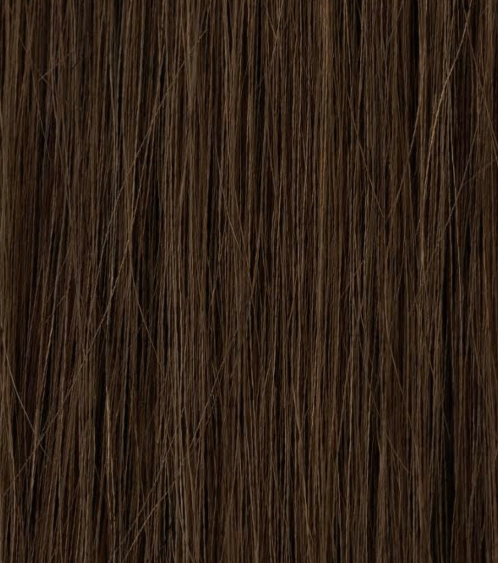 Medium Brown Curly Human Hair Weft Bundle Extension
