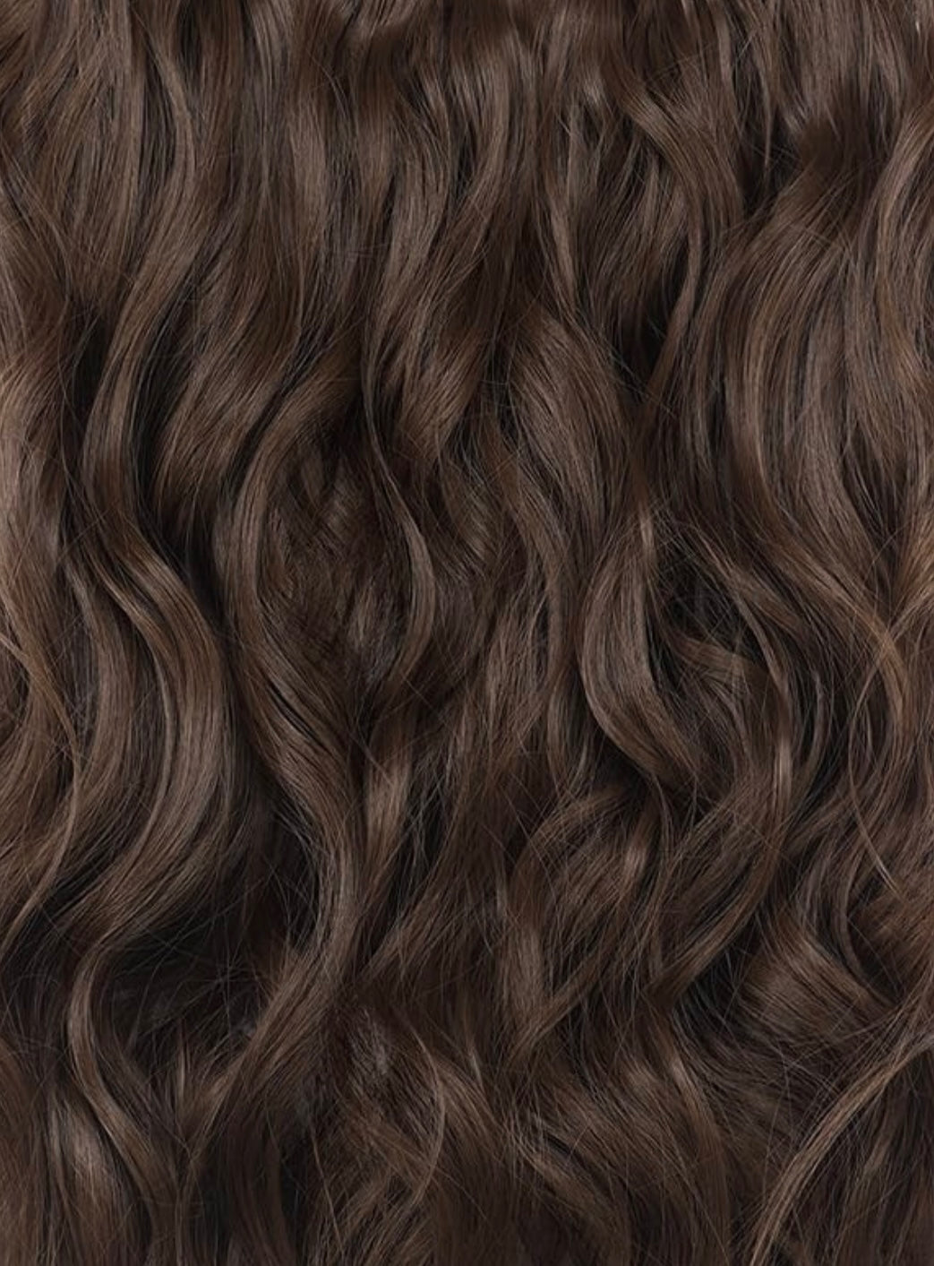 Medium Brown Wavy Human Hair Weft Bundle Extension