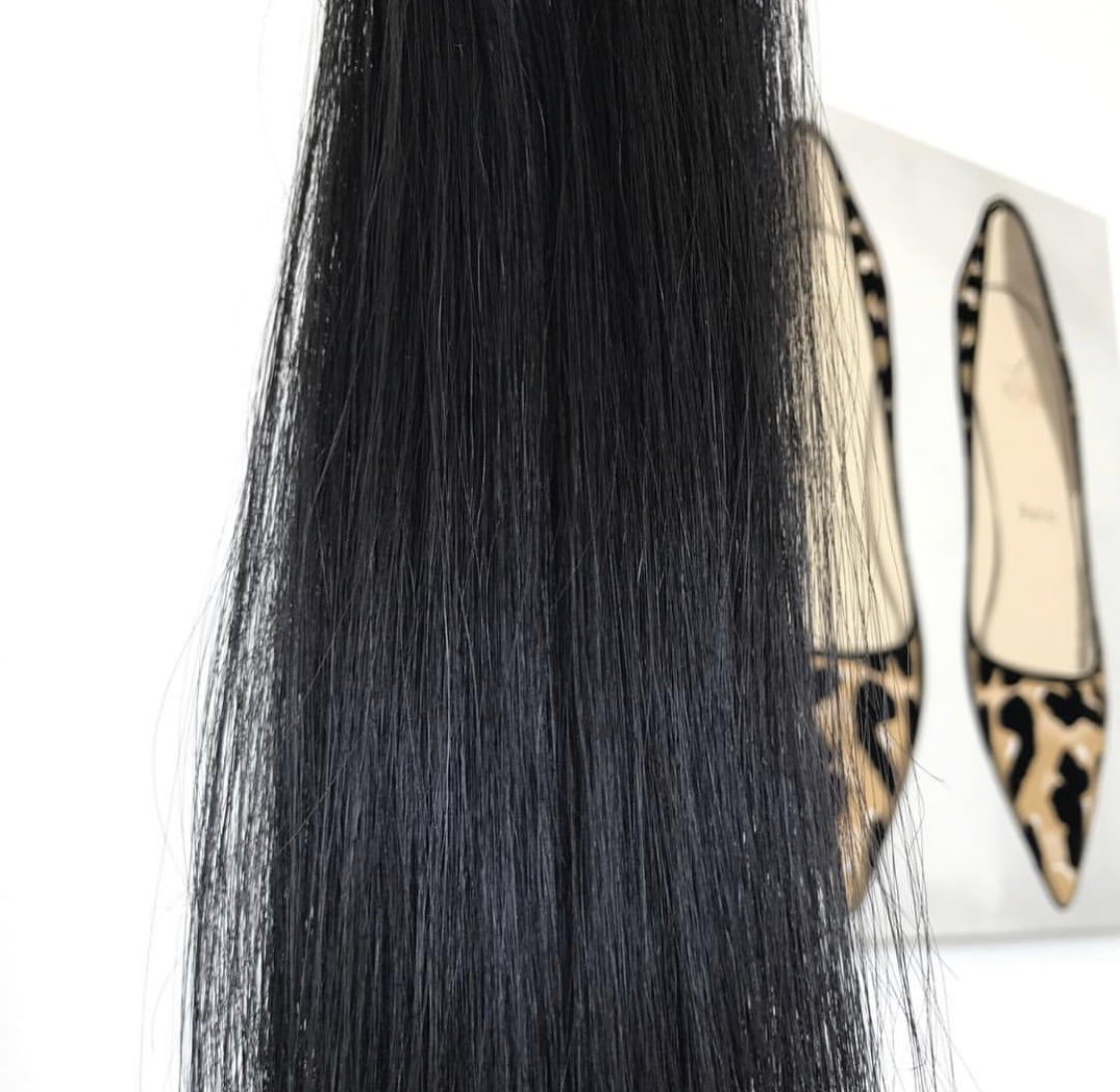 Black Straight Human Hair Weft Bundle Extension