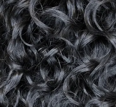 Natural Black Curly Human Hair Weft Bundle Extension