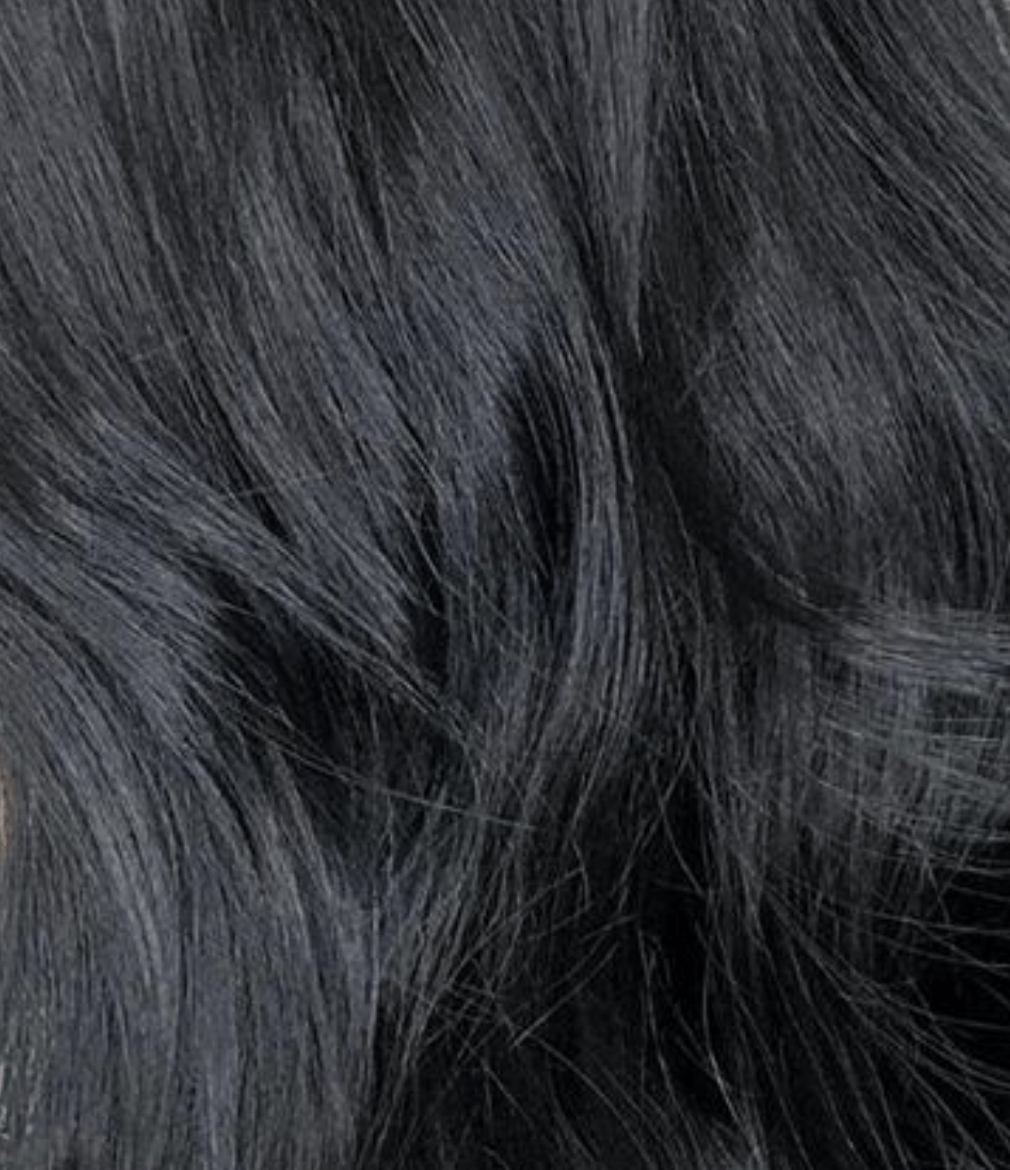 Natural Black Wavy Human Hair Weft Bundle Extension