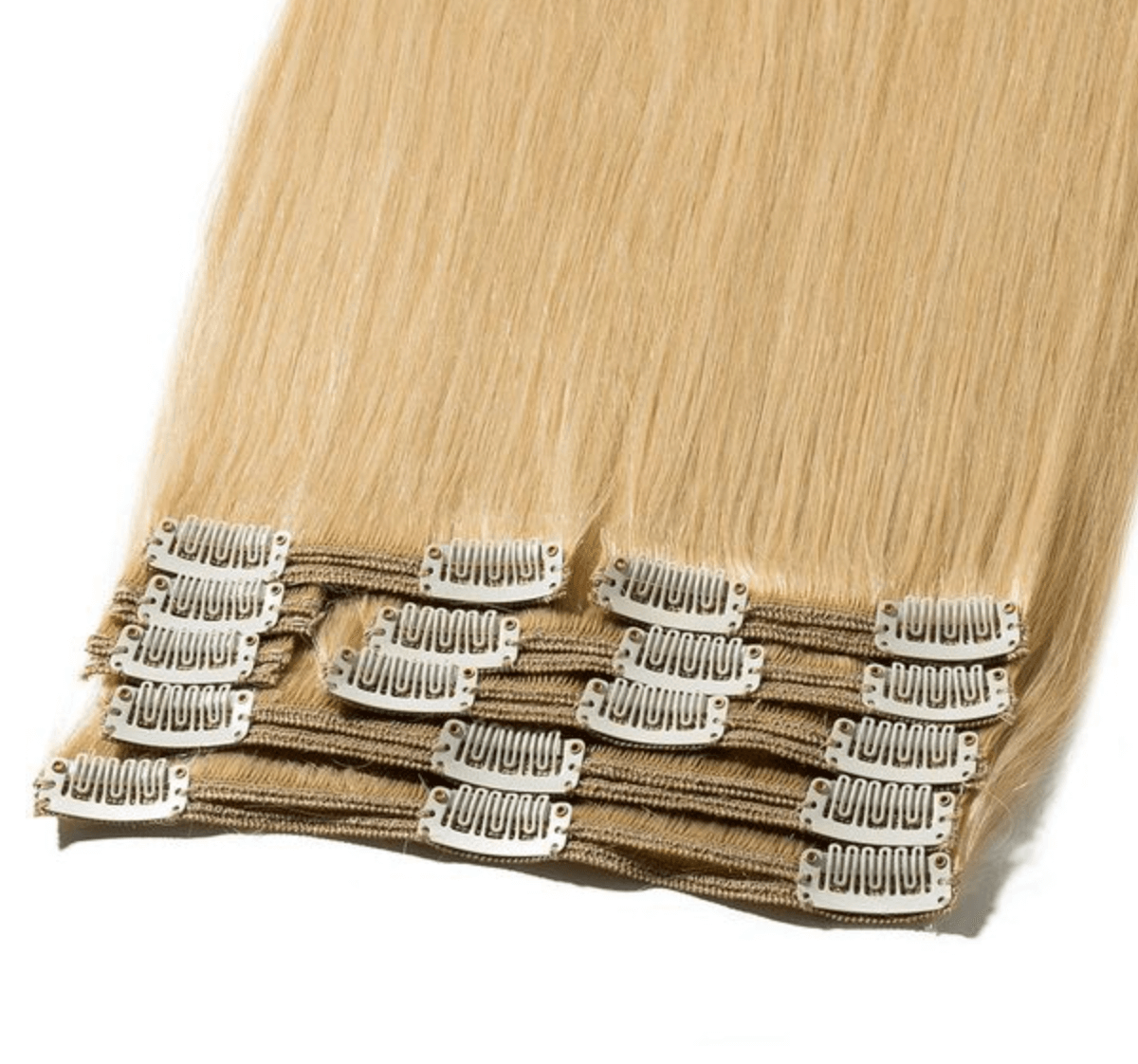 Natural Blonde Pure Virgin Clip-In Human Hair Extensions