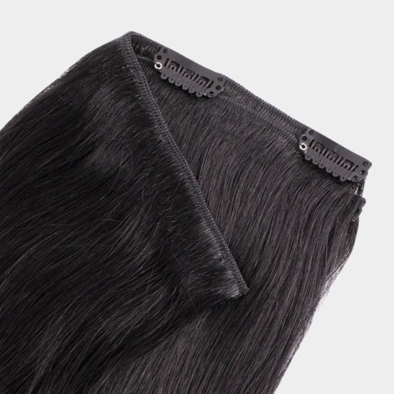 Black Pure Virgin Clip-In Human Hair Extensions