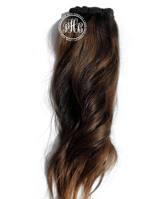 Pure Virgin Natural Wavy Human Hair Weft Bundle Extension 5