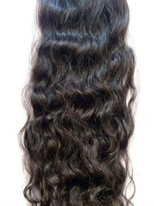 Pure Virgin Natural Curly Human Hair Weft Bundle Extension
